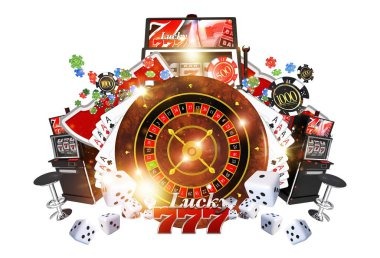 Slot machines on a gaming lobby